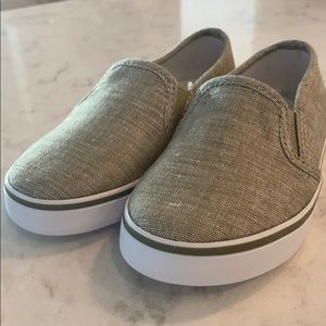 Janie and Jack Linen Slip On Sneakers